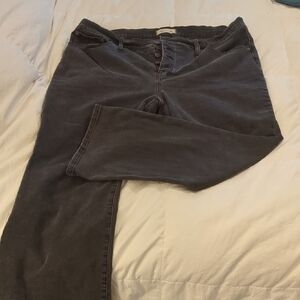 Madewell Dark Gray Denim Button-Fly Jeans